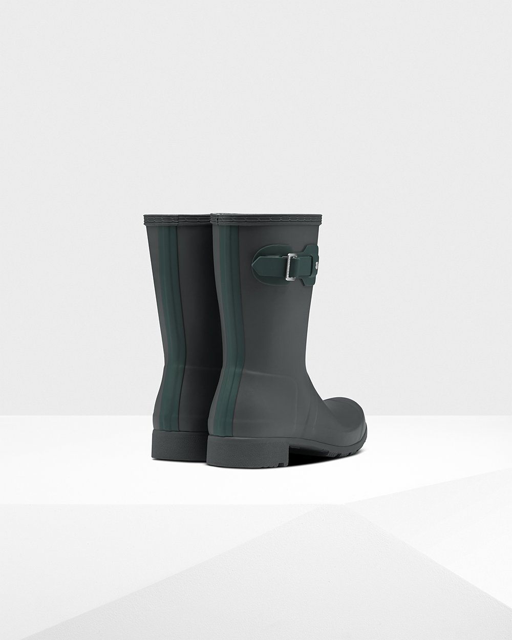 Botas de Lluvia Cortas Hunter Mujer - Original Tour Foldable - Verdes Oscuro - IKLBQRW-09